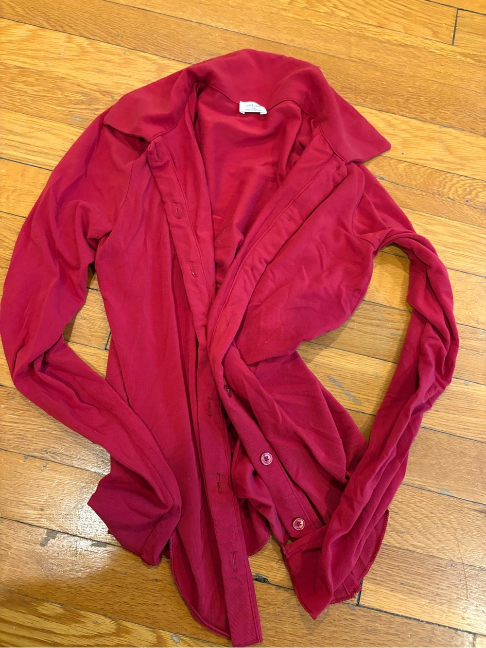 Aritzia Wilfred Pose Hip Longsleeve Warm Sienna Red – XS